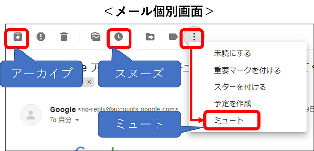 Gmailの機能 アーカイブ ミュート スヌーズ を活用する Googletips 情シスhack